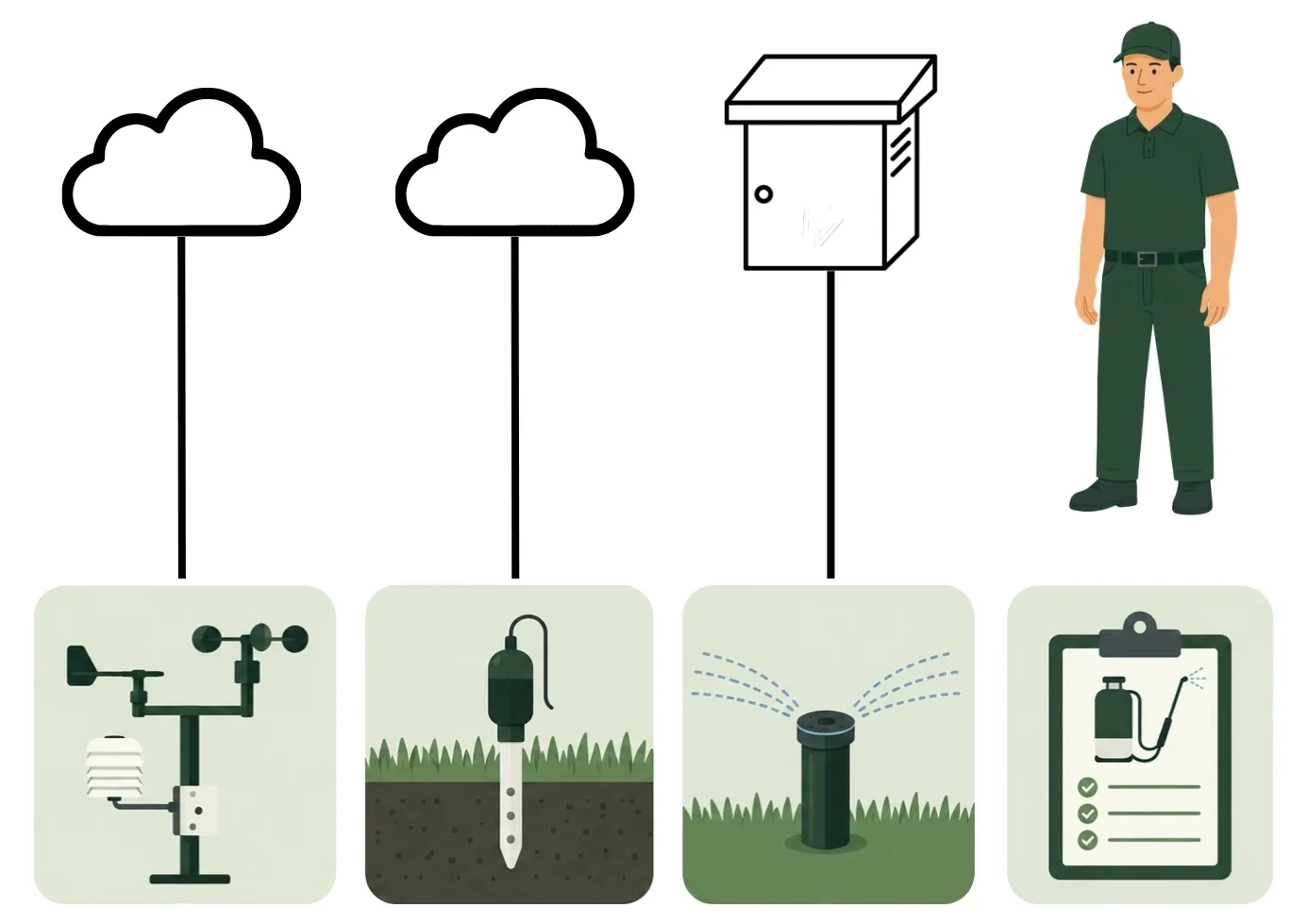 Disconnected turf data diagram.